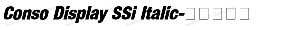 Conso Display SSi Italic字体转换